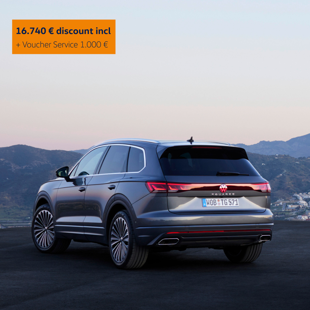 Touareg Elegance V6 TDI acum de la: 72.685 € (TVA inclus)